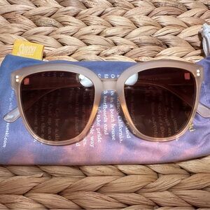 Sunski Cat Eye Wide Sunglasses with pink frames
